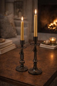 Porte-bougie sur pied en laiton plaqué, fait main, personnalisé, pour centre de table de mariage et décoration intérieure - Product Image 5