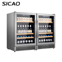 SICAO 2-22C °   Armoire réfrigérée à vin à température et humidité contrôlées, réfrigérateur à boissons, cave à vin, refroidisseur à vin