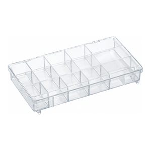 Boîte de rangement transparente avec couvercle à charnières pour le stockage de petites pièces par BRAIN PS - Product Image 3