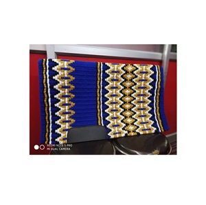 Dernier design, tapis de selle western fait main personnalisable, 100% laine australienne, haute qualité, pour concours hippique - Product Image 5