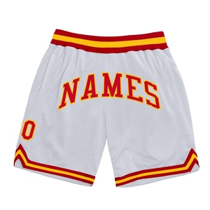 Wholesale Direct OMMIZ INDUSTRY Best Selling Custom White Navy Authentic Throwback Basketball Shorts - Product Image 5