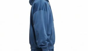 Ensemble de survêtement ample à capuche pour homme, coupe décontractée, style streetwear hiver, 100 % polyester, taille mi-cordon, deux pièces - Product Image 6