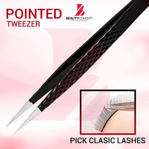 Pinces à cils pour greffe, pinces à pointe en fibre pour extensions de cils, pinces à cils de précision antidérapantes pour volume - Product Image 5