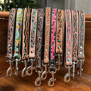 Laisse de chien en cuir usiné à la main de luxe avec poignée laisse en cuir véritable de haute qualité pour chiot - Product Image 5