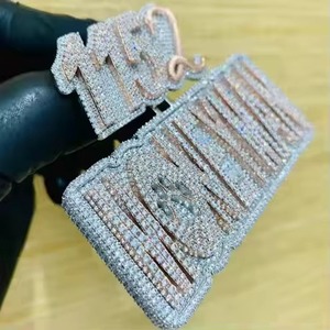 Colgante de plata 925 con diamantes Money Man 1152, amuleto Hiphop Money 132, joyería unisex - Product Image 3