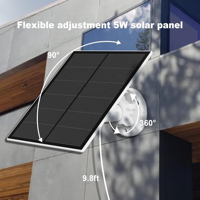 Outdoor 5W Solar Panel Type-C USB Port Waterproof for Solar Monitoring Security Camera Doorbell Solar 3W 5W 6W 7W 8W 9W 10W