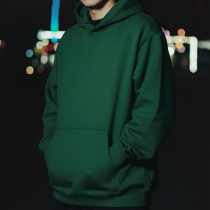 Sweat à capuche personnalisé avec logo imprimé, confortable, tendance streetwear, vêtement haut de gamme pour homme, coupe ample, en molleton de coton. - Product Image 4