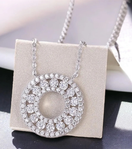 จี้เพชรทรงกลมมอยซาไนต์ เงินแท้ 925 ของขวัญสำหรับผู้หญิง - Product Image 3