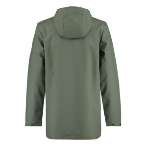 Veste imperméable en PU vert sauge avec logo personnalisé pour homme, coupe-vent à capuche, veste softshell, vêtements de pluie tendance pour l'extérieur, vente en gros - Product Image 6
