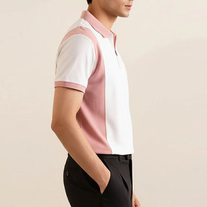Faible MOQ 2026 Nouvelle Collection Chemises Homme Coupe Classique à Fermeture Éclair Unie Légères Manches Courtes Tissu Doux Style Décontracté et Élégant - Product Image 5