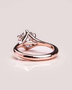 14k Gold Prong Sett Round Cut Lab Grown Solitaire Diamond <b>Split</b> Shank <b>Ring</b> Luxury IGI Certified Unisex Wedding Engagement <b>Ring</b> - Product Image 5