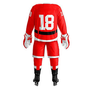 Uniforme de hockey sur glace en coton pour jeunes et adultes, pour entraînement et pratique. Fournisseur en gros d'uniformes de hockey sur glace en coton au prix d'usine. - Product Image 3