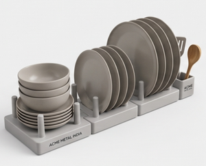 Elegante Soporte de Metal Blanco para Platos, en Metal Resistente con un Diseño Moderno y Elegante, Perfecto para Exhibir en la Mesa de la Cocina o Restaurante - Product Image 5
