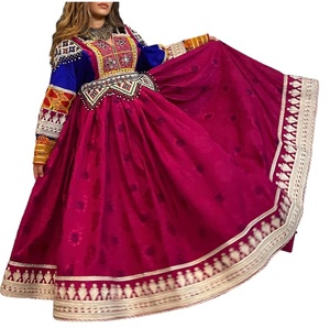 Vestidos Afganos de Encaje de Chifón con Bordado Personalizado para Mujer, Transpirables, Tribales, Banjara, para Danza del Vientre, Tradicionales, Hechos a Mano, para Fiesta - Product Image 1