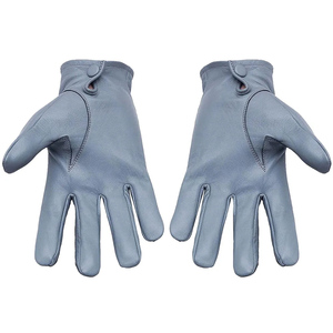 Guantes de cuero hasta la muñeca, estilo liso, sin forro, para uso diario en primavera y otoño, color gris, guantes de cuero a precio de mayoreo. - Product Image 1
