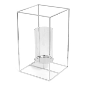 Centre de table doré plaqué or, support de bougie pilier style hurricane avec verre votif, décoration hôtelière, bougeoir artisanal pour l'éclairage - Product Image 5