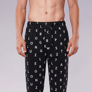 Pantalones de Pijama de Verano Casuales de Alta Calidad, Transpirables, Ecológicos, Ligeros, con Estampado Sublimado, Cintura con Cordón Ajustable para Hombre - Product Image 4
