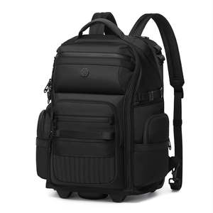 Sac à dos de voyage imperméable Bagnex 9820 avec roulettes pivotantes, approuvé par les compagnies aériennes, sac à roulettes en polyester pour l'école - Product Image 1