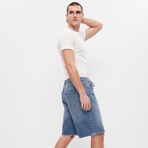 Shorts en jean pour hommes à taille élastiquée, coupe ample, style américain, haute qualité, style urbain - Product Image 2