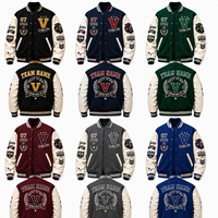 Veste universitaire personnalisée, veste brodée, veste de baseball, veste bomber, OEM, ODM, marque privée, uniforme d'équipe, d'école, de collège