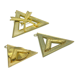 Pin Masónico de Pirámide de Aleación de Zinc Plateado, Joyería Coleccionable de Metal Fundido a Presión, el Más Vendido, Tamaño OEM - Product Image 3