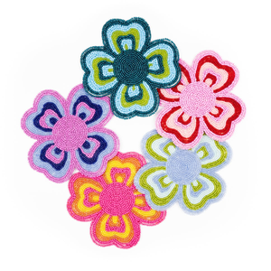 Eco Friendly Seed Beads <b>Coaster</b> Pure Handmade Tea Coffee Wine <b>Beaded</b> <b>Coaster</b> - Product Image 5
