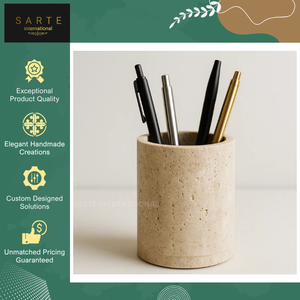 Portalápices de Mármol Tallado a Mano de Primera Calidad, Multifuncional, Elegante Organizador de Escritorio, el Mejor Accesorio de Oficina - Product Image 6