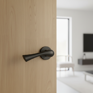 Premium Solid Brass Mortise Door <b>Handle</b> Set |Luxury Designer Lever <b>Handles</b> in Antique, Graphite & Gold Finish for Interior Doors - Product Image 2