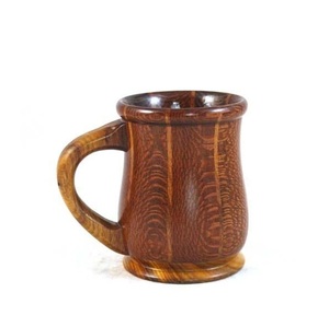 Mug à café en bois de qualité supérieure, fait main, en bois massif, finition naturelle, design rustique, vaisselle écologique pour usage en café - Product Image 3