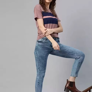 เสื้อยืดลำลองไซส์ใหญ่สำหรับผู้หญิง สวมใส่สบาย คอกลม แขนสั้น ลายเรียบ ไม่เป็นขุย ระบายอากาศได้ดี เป็นมิตรกับสิ่งแวดล้อม - Product Image 4