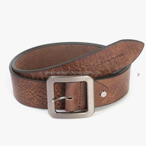 Ceinture en cuir véritable vintage décontractée à la mode, design personnalisé, vente chaude, boucle carrée amovible solide, unisexe - Product Image 4