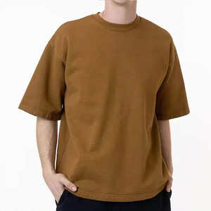 T-shirt 100% coton pour homme, coupe ample, imprimé, personnalisable OEM, surdimensionné, coton lourd GSM, épaules tombantes, streetwear - Product Image 2