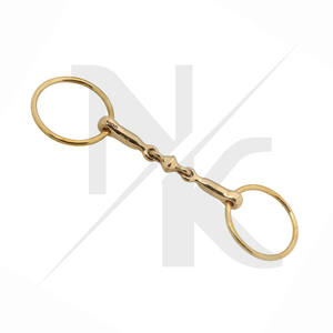 Anillo suelto de acero inoxidable de calidad premium para caballos, con doble articulación, eslabón de bola de plata alemana y anillos de latón para almohadilla de silla de montar ecuestre - Product Image 4