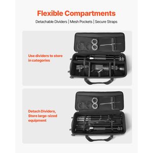 Borsa Professionale per Fotocamera con Ruote e Cinghie 46,46 X 14,57 X 11,81 cm per Attrezzatura da Studio - Product Image 6