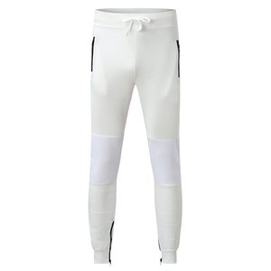 Men <b>White</b> Breathable Drawstring <b>Joggers</b> With Side Pockets Casual Full Length Pants Spring Solid Color Design - Product Image 3