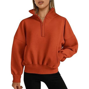 Sudadera Personalizada con Cierre de Cremallera, Ecológica, Transpirable, de Secado Rápido, de Poliéster/Algodón, con Hombros Caídos, para Mujer - Product Image 3