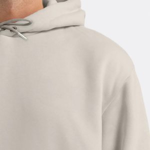 High Quality Snap Button Collar No <b>String</b> 400gsm Cotton Pull Over Custom logo Men Blank Hoodie Set - Product Image 4