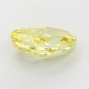 Diamant de laboratoire ovale jaune intense et vibrant, certifié CVD, pour des chefs-d'œuvre de joaillerie haut de gamme - Product Image 4