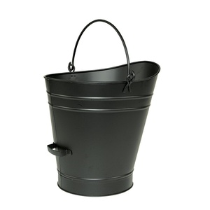 Cubo para cenizas de chimenea de hierro galvanizado negro vintage, de lujo, resistente, para leña, tamaño, forma y color personalizables, el más vendido - Product Image 6