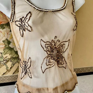 เสื้อยืดปักเลื่อมวิบวับ ประดับด้วยลูกปัด งานปักมือเต็มตัว สวมใส่สบาย เหมาะสำหรับเด็กผู้หญิง - Product Image 1