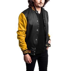 Chaqueta Bomber de Satén para Hombre, Talla Grande, con Logotipo Personalizado OEM, Estilo Urbano, Chaqueta Varsity de Carreras, para Invierno - Product Image 2