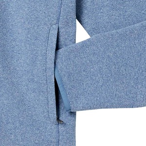 Sudadera de Punto con Capucha y Cierre de Cremallera para Hombre, Color Azul Claro, Corte Regular, para Primavera, 100% Algodón, Transpirable, Diseño Sólido - Product Image 5