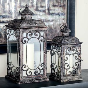 Juego de Faroles de Hierro para el Hogar con Diseño Intrincado de Grabado, Hechos a Mano y Portátiles para Decoración del Hogar y Navidad - Product Image 5