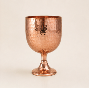 Luxury Pure Copper <b>Wine</b> Glass Stemware Hand-Hammered Metal <b>Goblet</b> For Party Events And Wedding Decorative Tableware On Sale - Product Image 1