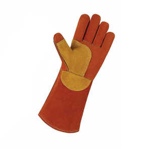 Guantes de Trabajo de Soldadura TIG Resistentes al Fuego, de Cuero Genuino, con Logotipo Personalizado, Protección para Manos, en Oferta - Product Image 2