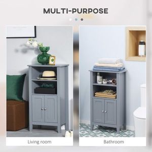 Mobiletto da Bagno Moderno in MDF Grigio Scuro e Acciaio con Maniglia in Acciaio Inossidabile - Product Image 4