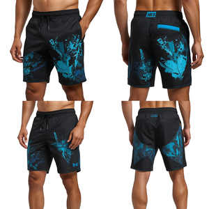 Shorts de Baño de Lujo para Hombre, Modelo Midnight Reef, con Tela de Microfibra de Secado Rápido Premium y Diseño Gráfico Artístico para la Playa - Product Image 4