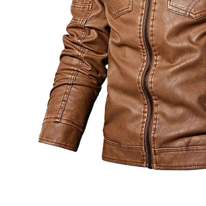 Chaquetas de Cuero para Hombre, Diseño Liso Informal Personalizado, Cálidas y Cómodas para Invierno - Product Image 6