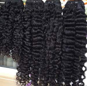 Extension de cheveux Remy indiens bruts brillance naturelle définie vagues profondes doubles faisceaux de cheveux de temple non transformés - Product Image 5