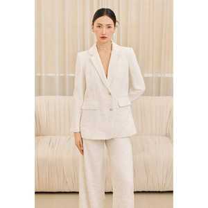 Conjunto de Blazer de Encaje Floral de Primera Calidad, Elegante/Femenino/Formal LA ROSE - Blazer con Solapa de Muesca (Blazer, Pantalones y Falda) KS79 - Product Image 1